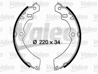 VALEO 562072 -  Комплект тормозных колодок