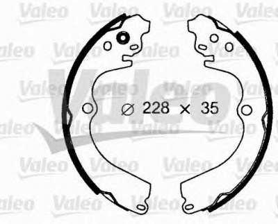 VALEO 562611 -  Комплект тормозных колодок