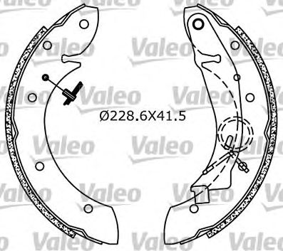 VALEO 562634 -  Комплект тормозных колодок