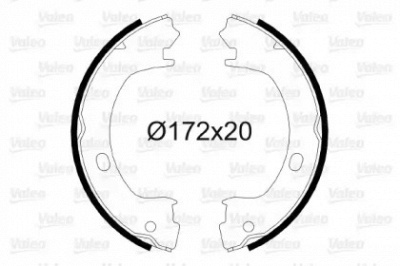 VALEO 564057 -  Комплект тормозных колодок, стояночная тормозная система
