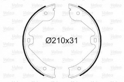 VALEO 564069 -  Комплект тормозных колодок, стояночная тормозная система