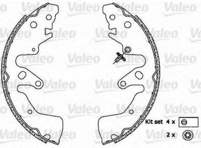 VALEO 564107 - Комплект тормозных колодок