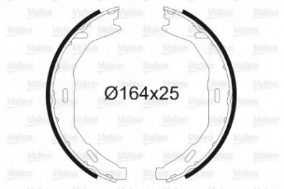 VALEO 564136 -  Комплект тормозных колодок, стояночная тормозная система