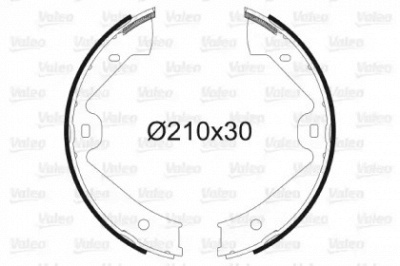 VALEO 564137 -  Комплект тормозных колодок, стояночная тормозная система