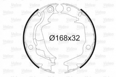 VALEO 564138 -  Комплект тормозных колодок, стояночная тормозная система