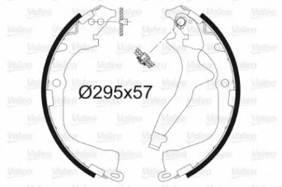 VALEO 564148 -  Колодки тормозные барабанные, комплект