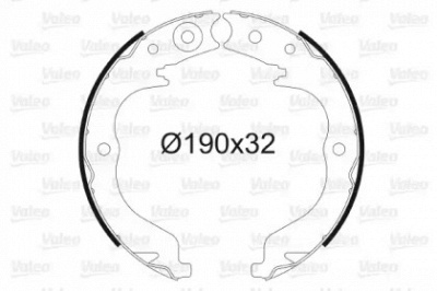 VALEO 564151 -  Комплект тормозных колодок, стояночная тормозная система