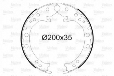 VALEO 564154 -  Комплект тормозных колодок, стояночная тормозная система