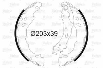 VALEO 564157 -  Колодки тормозные барабанные, комплект