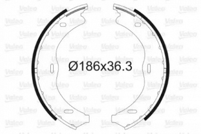 VALEO 564158 -  Комплект тормозных колодок, стояночная тормозная система