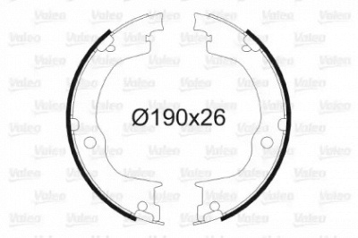 VALEO 564163 -  Комплект тормозных колодок, стояночная тормозная система