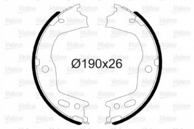 VALEO 564166 -  Комплект тормозных колодок, стояночная тормозная система