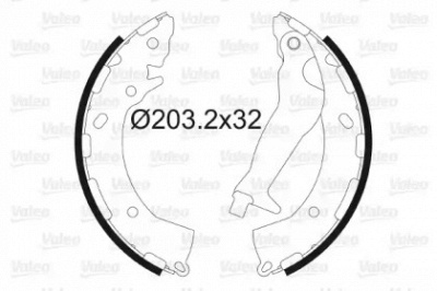 VALEO 564169 -  Колодки тормозные барабанные, комплект