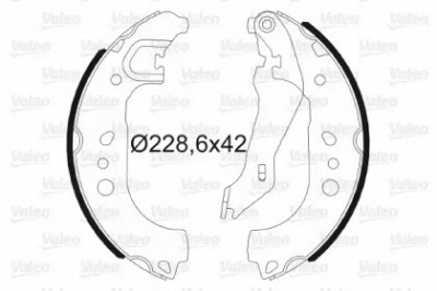 VALEO 564192 -  Колодки тормозные барабанные, комплект
