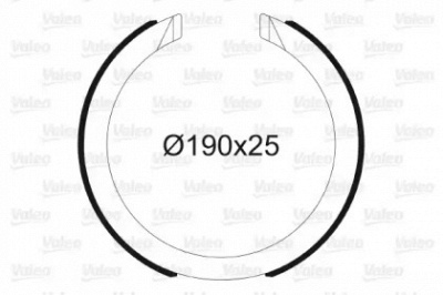 VALEO 564197 -  Комплект тормозных колодок, стояночная тормозная система