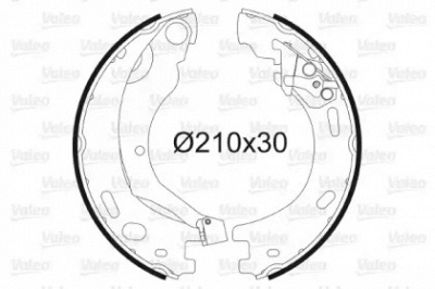 VALEO 564200 -  Комплект тормозных колодок, стояночная тормозная система