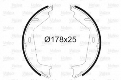 VALEO 564201 -  Комплект тормозных колодок, стояночная тормозная система