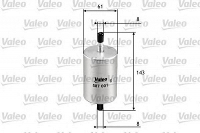 VALEO 587001 -  Топливный фильтр