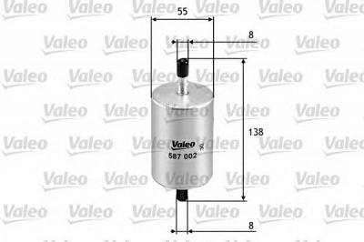 VALEO 587002 -  Топливный фильтр