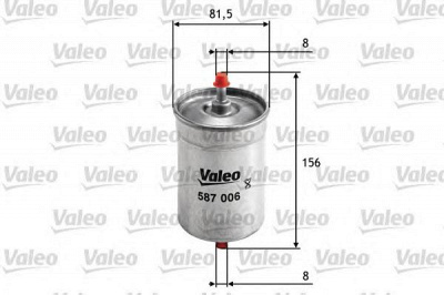 VALEO 587006 -  Топливный фильтр