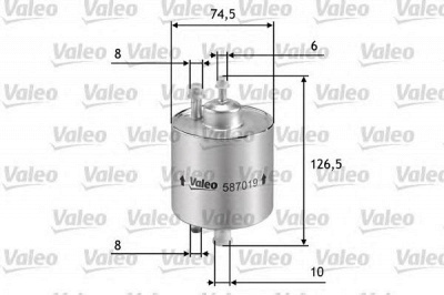VALEO 587019 -  Топливный фильтр