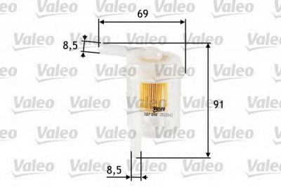 VALEO 587048 -  Топливный фильтр