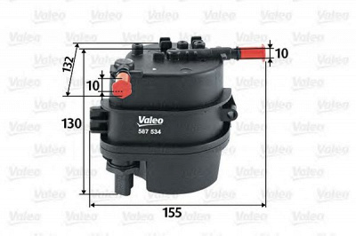 VALEO 587534 -  Фильтр топливный