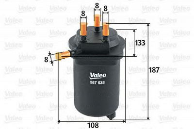 VALEO 587538 - Топливный фильтр