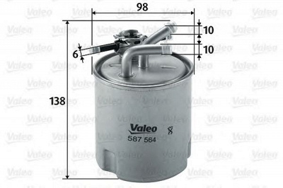 VALEO 587564 -  Фильтр топливный