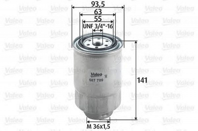 VALEO 587709 -  Топливный фильтр
