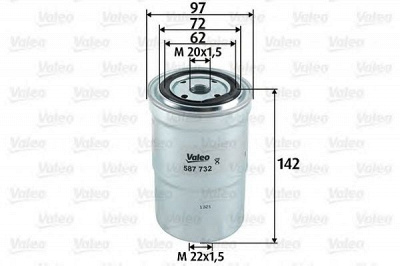 VALEO 587732 - Топливный фильтр
