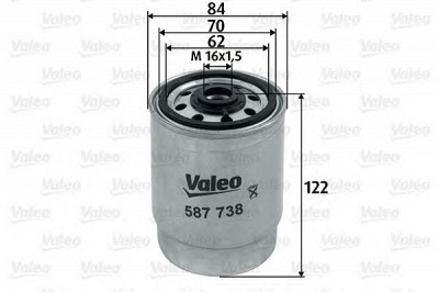 VALEO 587738 -  Топливный фильтр