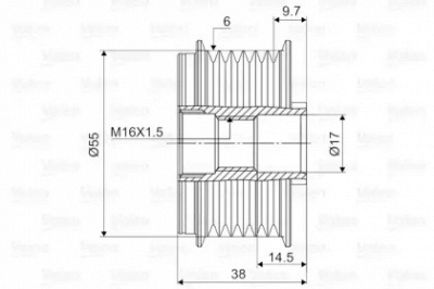 VALEO 588134 -  Механизм свободного хода генератора