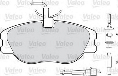 VALEO 598006 -  Комплект тормозных колодок, дисковый тормоз