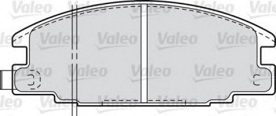 VALEO 598020 -  Комплект тормозных колодок, дисковый тормоз