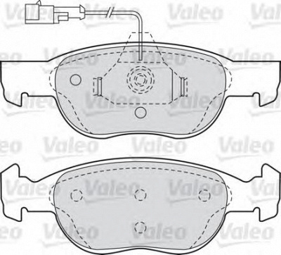 VALEO 598040 -  Комплект тормозных колодок, дисковый тормоз