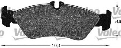VALEO 598046 -  Комплект тормозных колодок, дисковый тормоз
