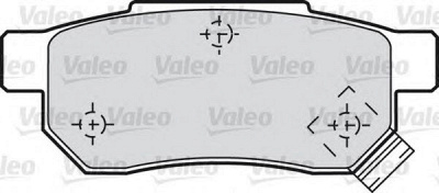 VALEO 598053 -  Комплект тормозных колодок, дисковый тормоз