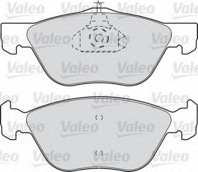 VALEO 598065 -  Комплект тормозных колодок, дисковый тормоз