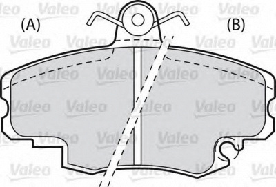VALEO 598084 -  Комплект тормозных колодок, дисковый тормоз