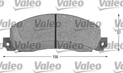 VALEO 598086 -  Комплект тормозных колодок, дисковый тормоз