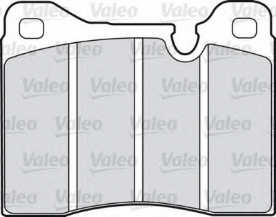 VALEO 598107 -  Комплект тормозных колодок, дисковый тормоз