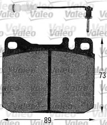 VALEO 598109 -  Комплект тормозных колодок, дисковый тормоз
