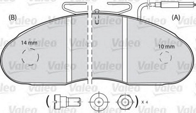 VALEO 598112 -  Комплект тормозных колодок, дисковый тормоз