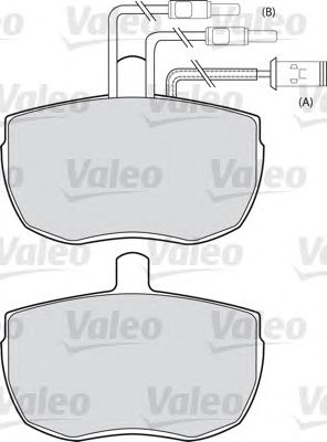 VALEO 598129 -  Комплект тормозных колодок, дисковый тормоз