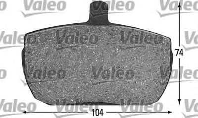 VALEO 598132 -  Комплект тормозных колодок, дисковый тормоз