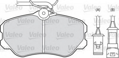 VALEO 598135 -  Комплект тормозных колодок, дисковый тормоз