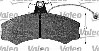VALEO 598153 -  Комплект тормозных колодок, дисковый тормоз