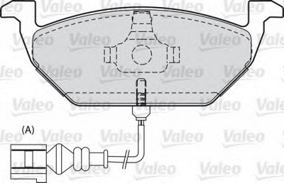 VALEO 598298 -  Комплект тормозных колодок, дисковый тормоз