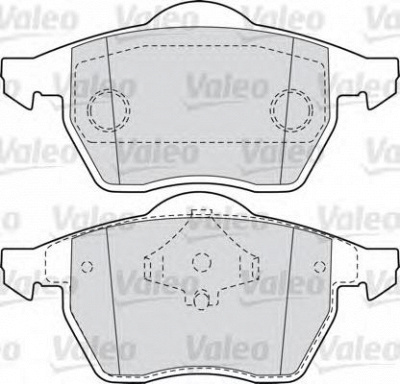 VALEO 598303 -  Комплект тормозных колодок, дисковый тормоз